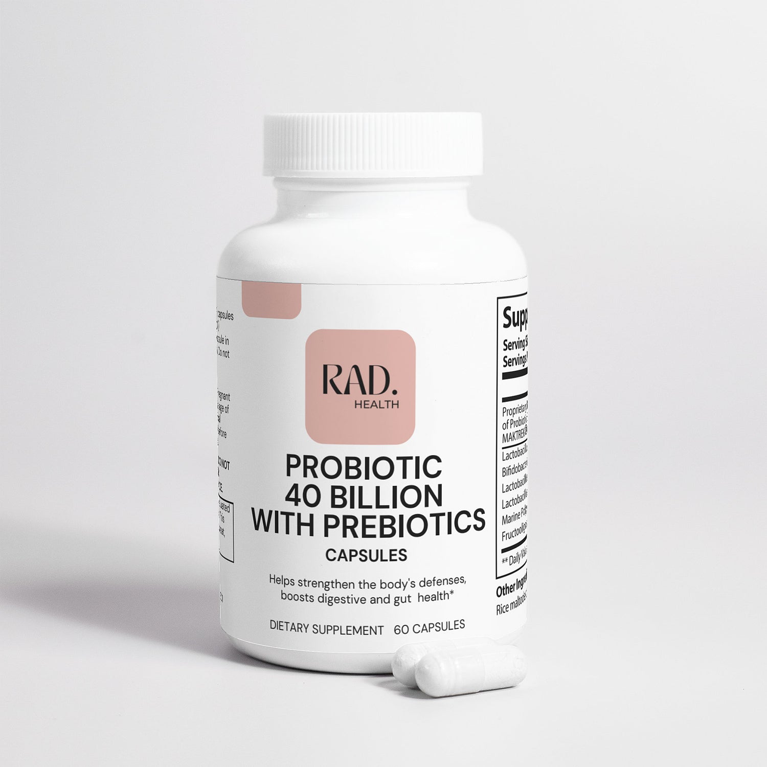 RAD. Health Probiotic 40 Billion with Prebiotics