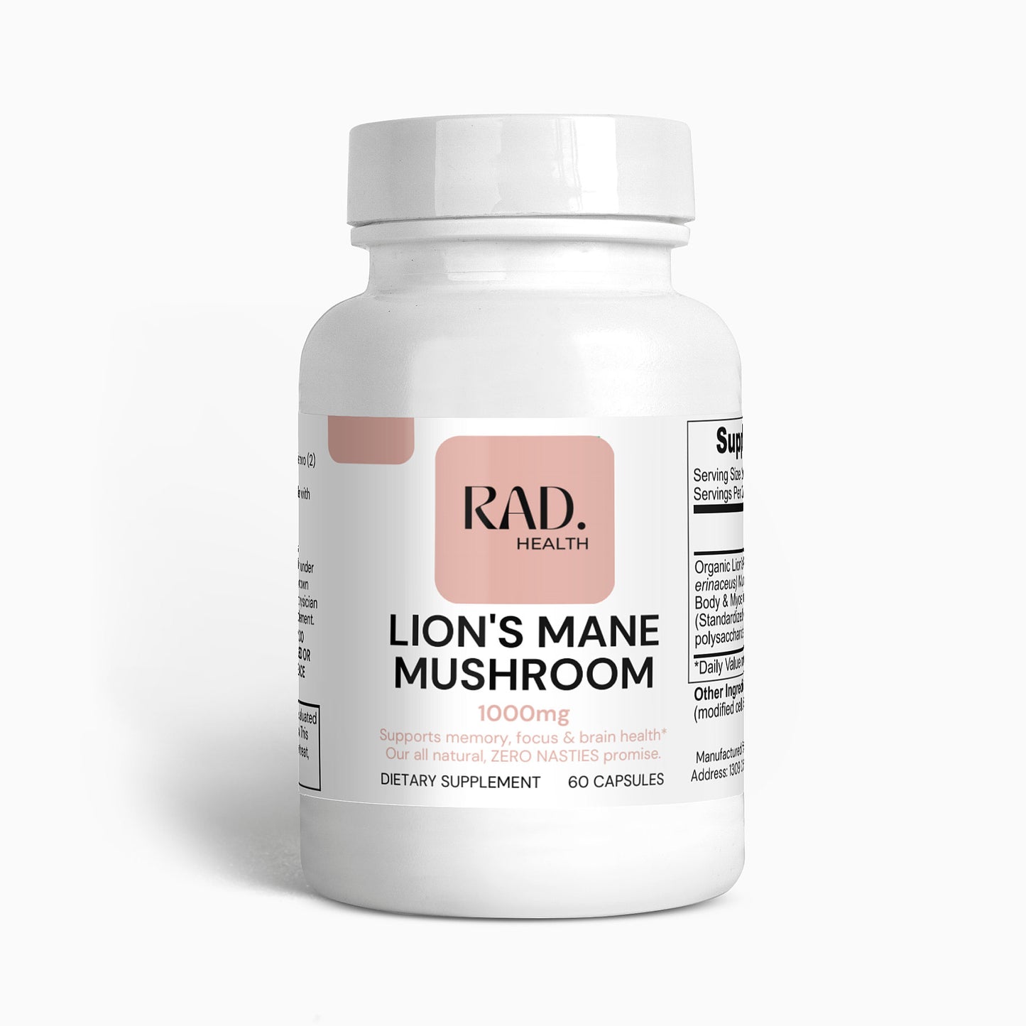 RAD Health Organic Lion's Mane Mushroom