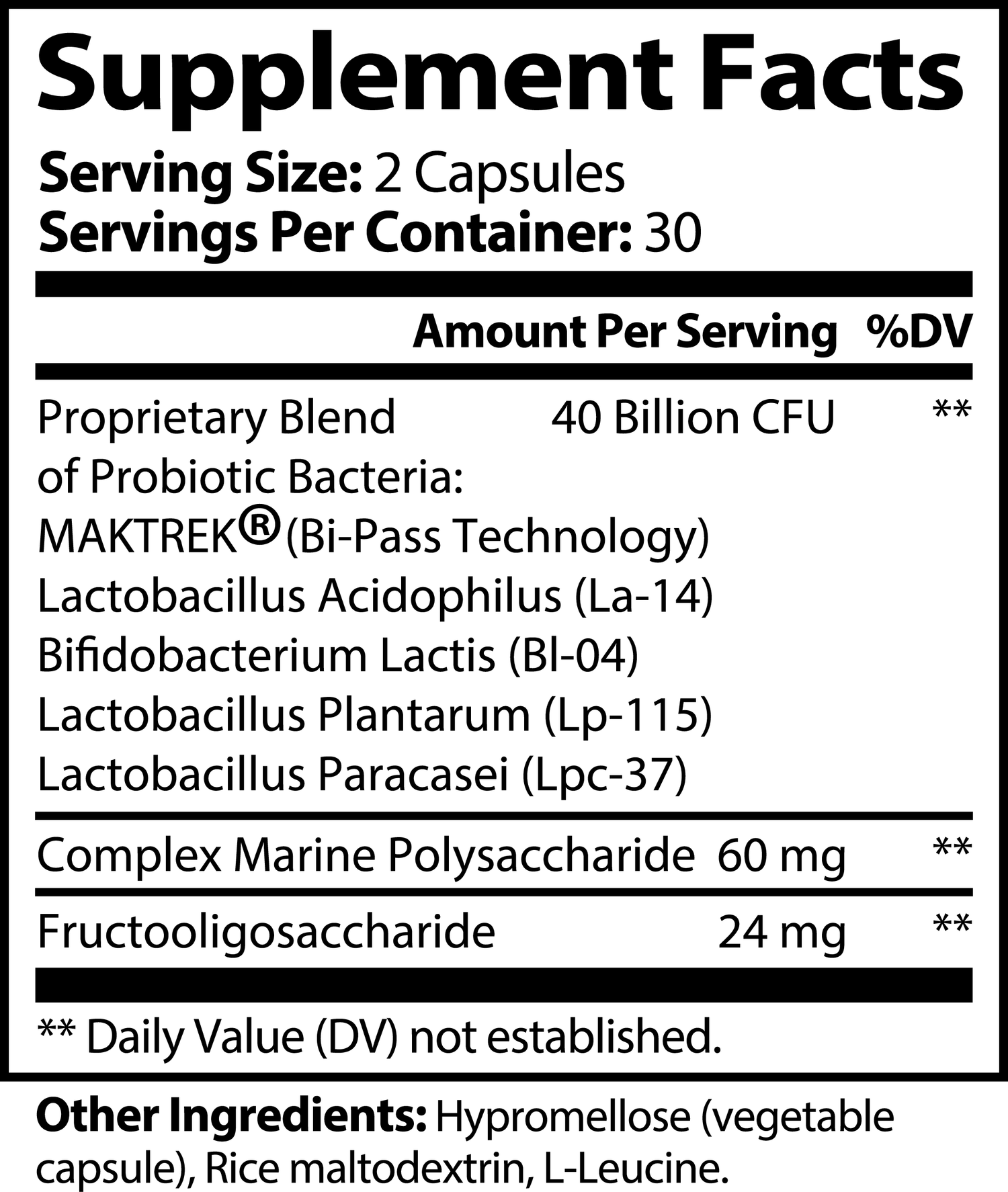 RAD. Health Probiotic 40 Billion with Prebiotics