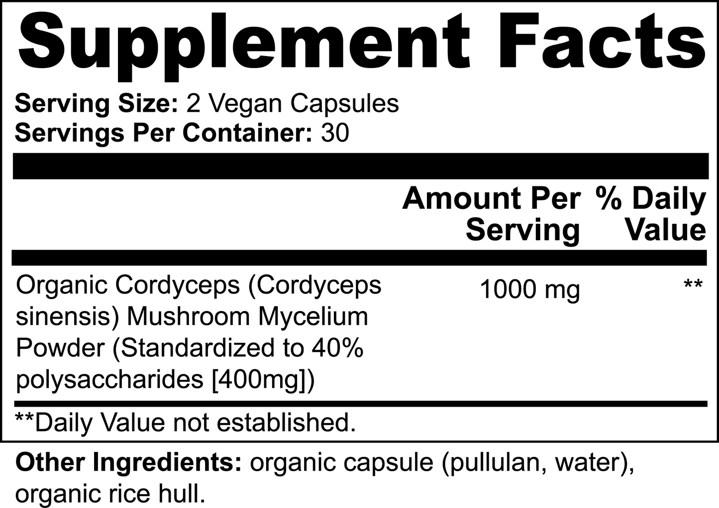 RAD. Health Cordyceps Mushroom