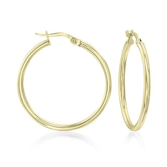 1.5" Classic Round Hoop Earringin 18K Gold Plated