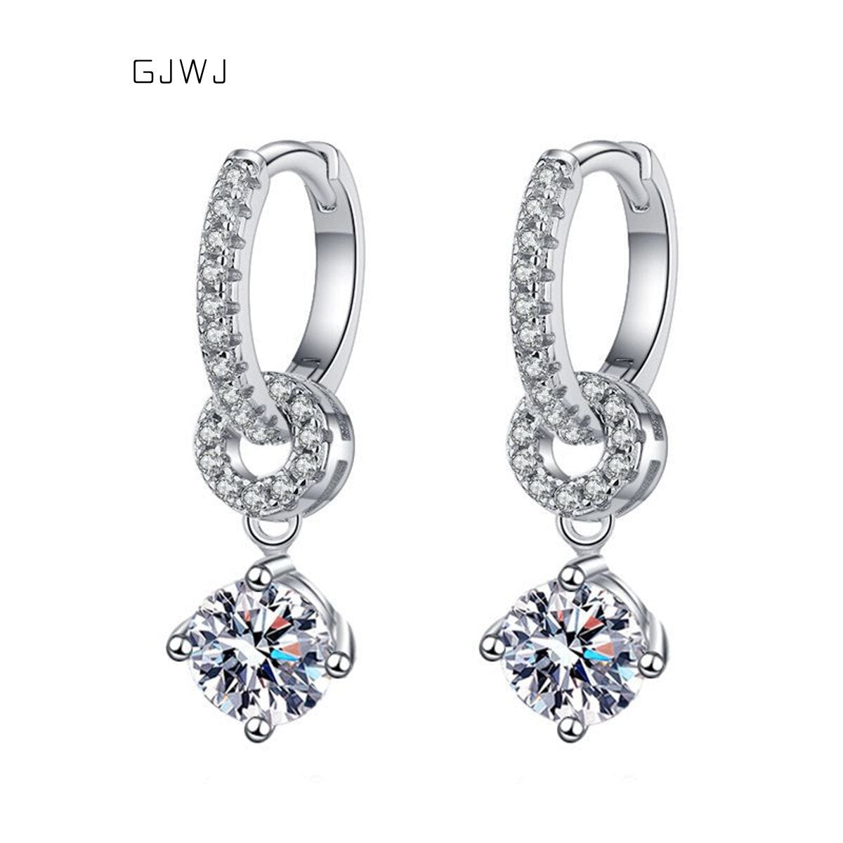 Genuine Moissanite Drop Earrings